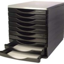 Q-Connect KF02254 10 Drawer Tower - Black/Grey
