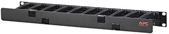 Horizontal Cable Manager, 1U x 4" Deep, Single-Sided with Cover