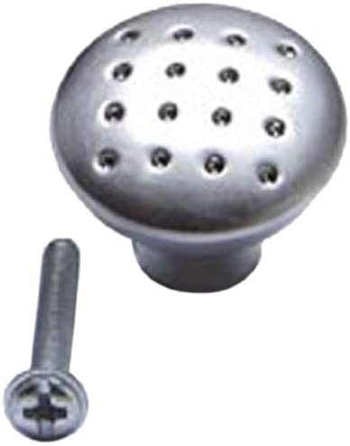 Merriway® BH01017 (20 Pcs) Matt Nickel Metal Dimpled Cupboard Cabinet Door Knobs, 32mm (1.1/4 inch) - Pack of 20 Pieces