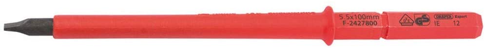 Draper XP1000 VDE Plain Slot Interchangeable Screwdriver Blade - 24739 - Precision Electrical Screw Driver Bit Tool