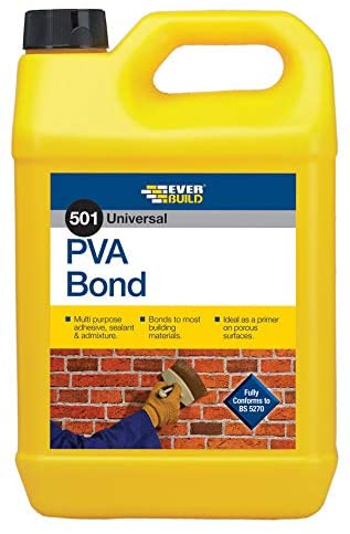 Everbuild 501 Universal PVA Bond - General Purpose Bonding Agent - 2.5 Litre, yellow