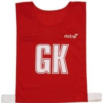 Mitre Netball Pro Sports Training Bibs Set - Large, Red, pack of 7