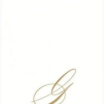 Caspari " Signature Gold Initial G" Paper Linen Guest Towels, White Pearl, Pack of 24