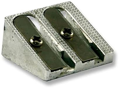 Premier Stationery Metal Twin Hole Pencil Sharpener (Pack of 30), Silver - Image 2