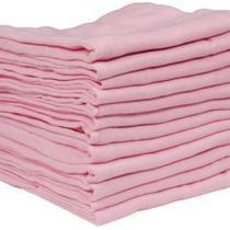 12 x Pink Supreme Quality Muslin Squares.100% Cotton, 12 Count (Pack of 1)