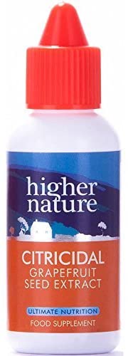 Higher Nature, Citricidal Grapefruit Seed Extract, Digestive Support, Made with Grapefruits, Gluten Free, Vegetarian & Vegan