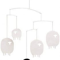 Flensted Mobiles Sheep White and Black Mobile