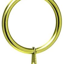 Merriway BH03242 Metal Curtain Drapery Pole Rod Rings with Fixed Eye, Inner Dia.25mm (1 inch) Outer Dia.32mm (1.1/4 inch) - Black, Pack of 8