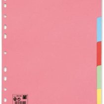 5 Star Office Subject Dividers Multipunched Manilla A4 Card - Pack of 5, Assorted