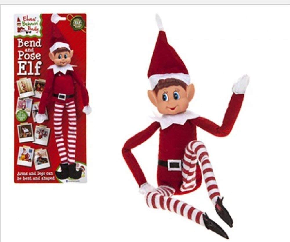 Elves Behavin' Badly Hoolaroo dqv131xxA KD13120 hoolaroo-kd13120 Vinyl 12 INCH Bendable POSEABLE Figure Girl, Insulated, Red Elf Boy