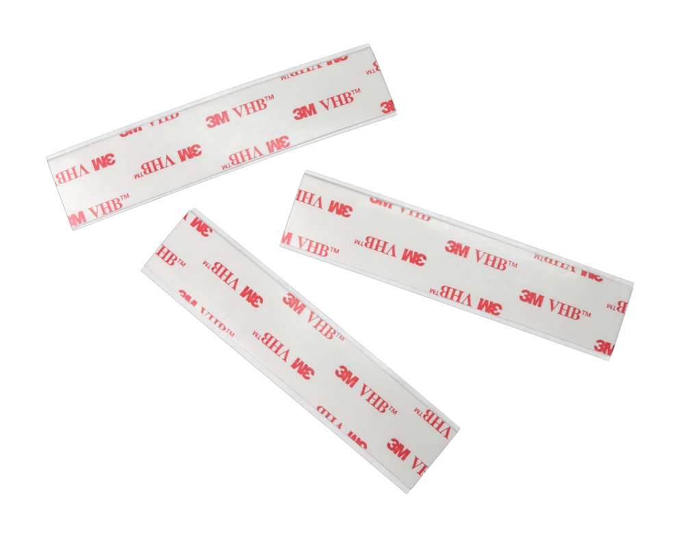 TapeCase 5-4930-1-2R VHB 4930 White Double Sided Firm Acrylic Foam Tape, 25 mil (0.64mm) Thick, 1in x 2in Rectangles, 5 Pieces/Pack
