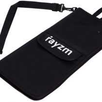 Rayzm Drum Stick Bag with an External Pocket, Standard Nylon Stick Bag with a Carry Handle and Floor Tom Hooks, Inside 4 Slots Holds up to 12 Pairs of Drumsticks,Water Resistant Nylon