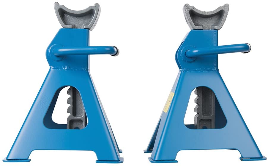 Silverline 3 Tonne Axle Stands - Heavy-Duty Jack Stand Set for Cars & Vans, 2-Piece Pair (763620) - Image 2