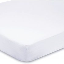 Fitted Sheet Compatible with Chicco Lullago Crib 100% Cotton -White-by for-Your-Little-One