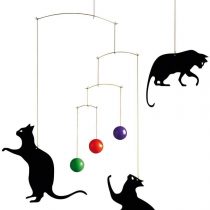 Flensted Mobiles Feline Mobile Steel Multi-Coloured 50 x 45 cm