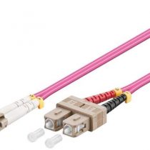 goobay 95942 Optical Fibre Cable, Multimode (OM4), Violett, 0.5 m Length