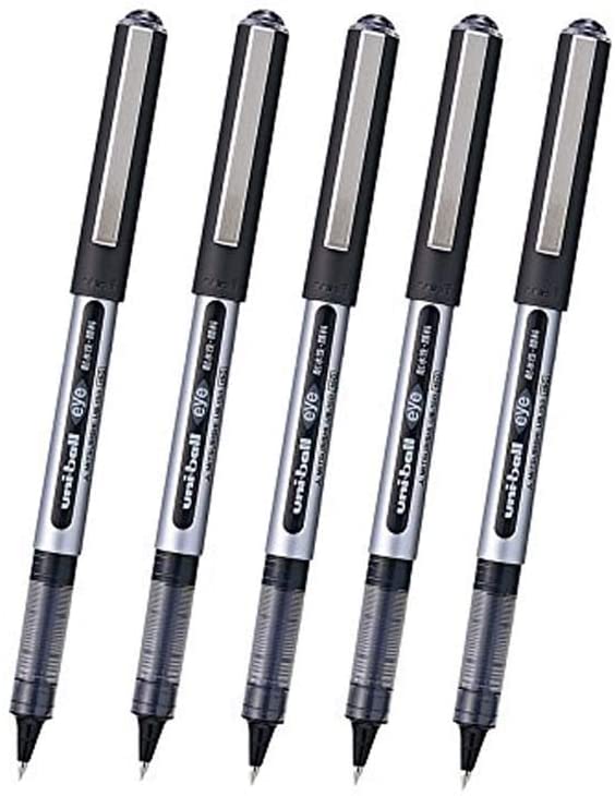 uni-ball Eye Micro UB-150 Rollerball Pens - Black, Pack of 5, 1 count (Pack of 5)