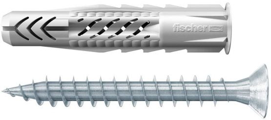 Fischer 513433 Kit Easy Box dowels and Assorted Screws for Fixing on Solid Masonry, Grey, Set of 136 Pieces - Image 4