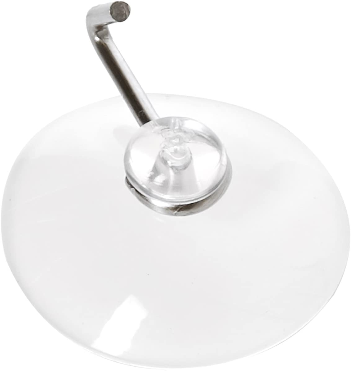Merriway BH06554 (16 Pcs) Workshop Assortment of Clear Suction Hooks with Metal Hook - Pack of 16 Pieces