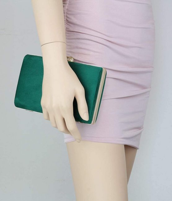 Girly Handbags Elegant Suede Clutch Bag - Image 4