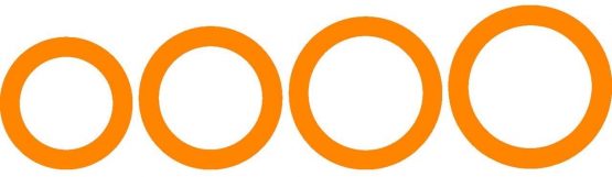 Fiskars Shape TemPlate Circles, Extra large template for creating rings, 4 different sizes, 1003834