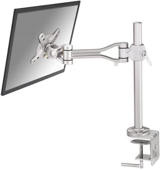 Newstar FPMA-D1020 Tilt/Turn/Rotate Desk Mount (clamp) for 10-30" Monitor Screen, Height Adjustable - Silver - Image 2