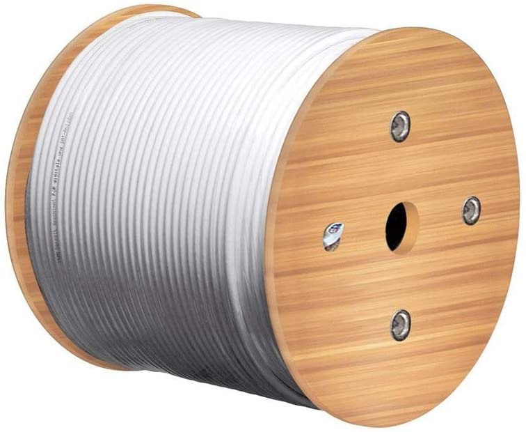 Goobay 67329 80 dB Quattro Coax-Antenna Cable, 2x Shielded, CCS, White, 100 m Length, 100 Meters - Image 2