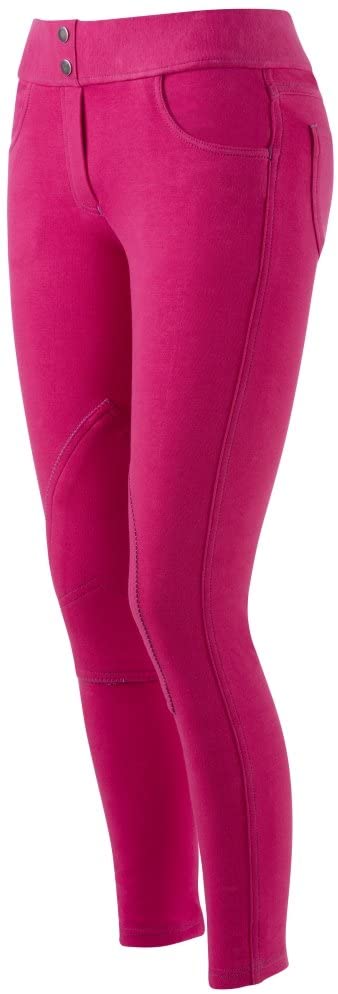 Equi-Theme/Equit'M Unisex Adult 979101742 Pull-On Breeches - Navy/White Topstitching, One Size