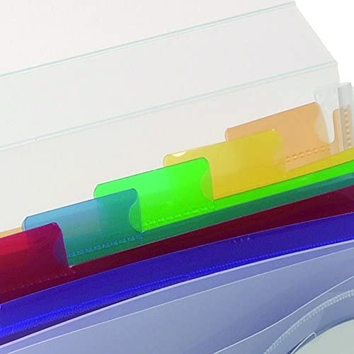 Oxford A4+ Document Folder, 12 Compartments, Expanding File, Colour Coded Tabs, Clear - Image 2