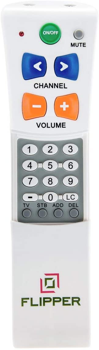 Flipper Big Button Remote for Seniors, Elderly - Universal TV - Set Favorite Channels - Learning - Supports IR Devices - Image 2