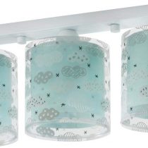Dalber Children's Ceiling Light, Children's Room Ceiling Light 3 Lights Clouds Clouds Green Children's Room Lamp