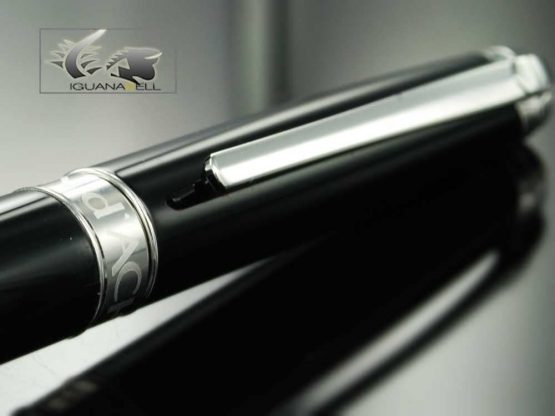 Caran D'ache Leman Ebony Black Lacquered Silver Plated Rhodium Coated Rollerball Pen - Image 4