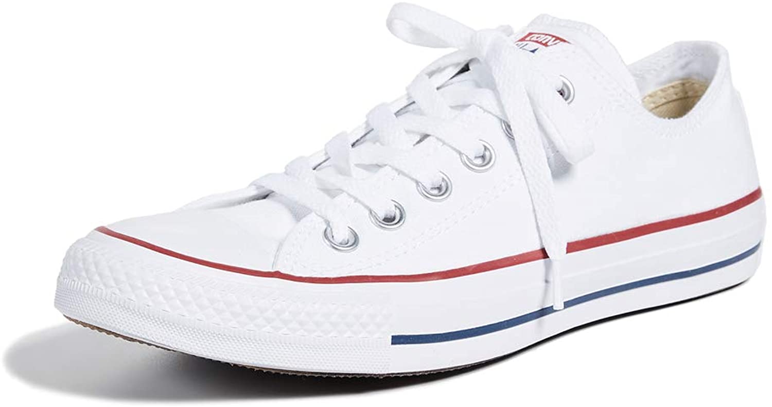Optical White Converse Low Tops size 6 UK, White Canvas