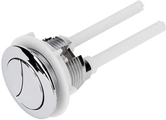 Rosenice 114mm Silver Dual Flush Toilet Water Tank Push Buttons Rods