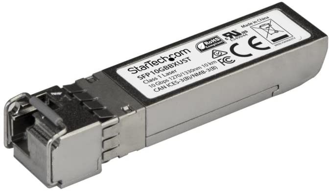 StarTech.com MSA Uncoded SFP+ Module, 10GBASE-BX, 10 Gigabit Ethernet BiDi Fiber Single Strand SFP+ Transceiver, LC 10km