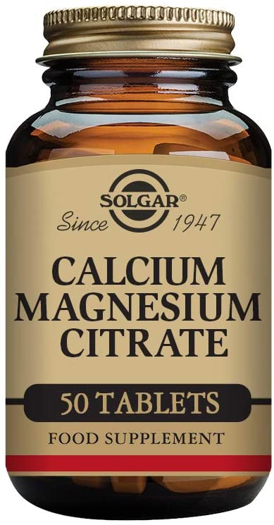 Solgar Calcium Magnesium Citrate Tablets, Pack of 50, Supports Muscle and Nervous System