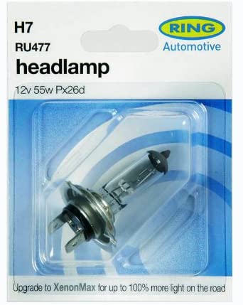 RING 477 H7 Carded Bulb, Yellow