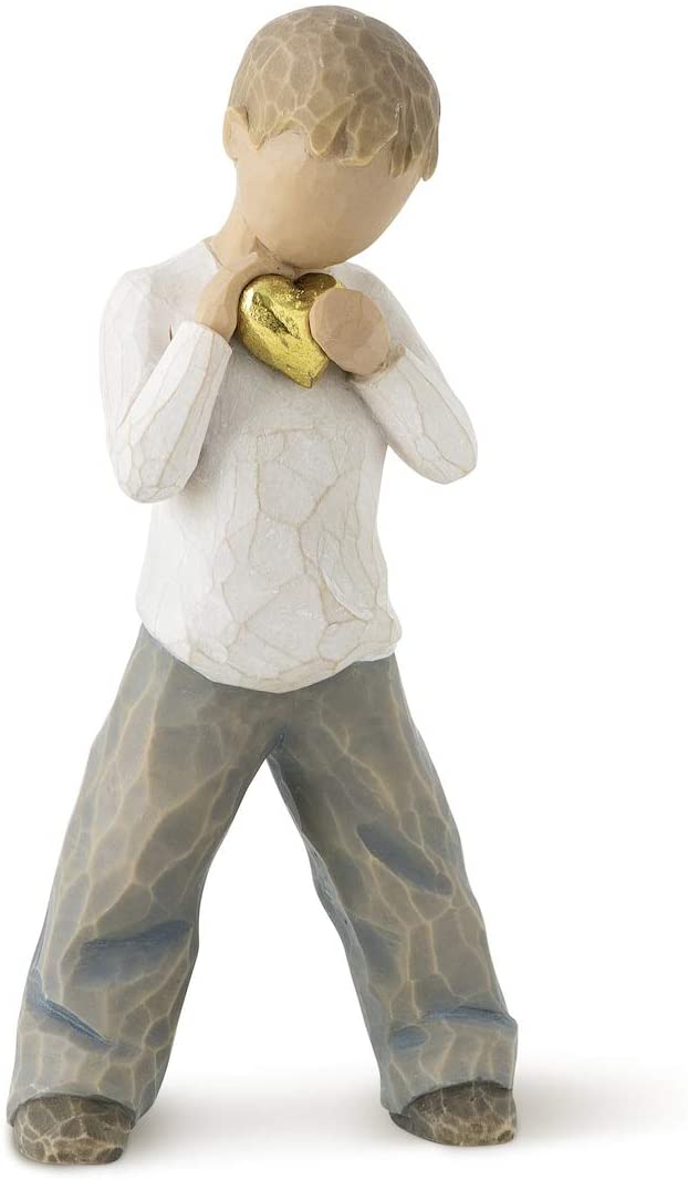 Willow Tree Heart Of Gold Boy Figurine, Natural, 6.6 x 3.7