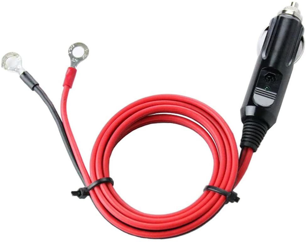 Carviya 12V 24V Heavy Duty 16AWG 0.5 Meter 1.64 Feet 15A 20A Male Plug Cigarette Lighter Adapter Power Supply Cable For Car inverter,Air pump,electric cup