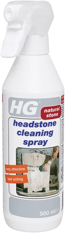 HG Headstone Cleaner, Gravestone Cleaning Spray, Removes Deposits, Dirt & Stains Easily from All Natural Stone