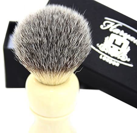 Badger Hair Shaving Brush in Ivory Colour Base for Perfect Shave - Image 3