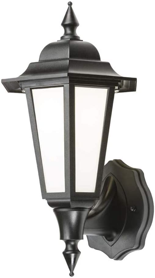 230V IP54 8W LED Wall Lantern, Black