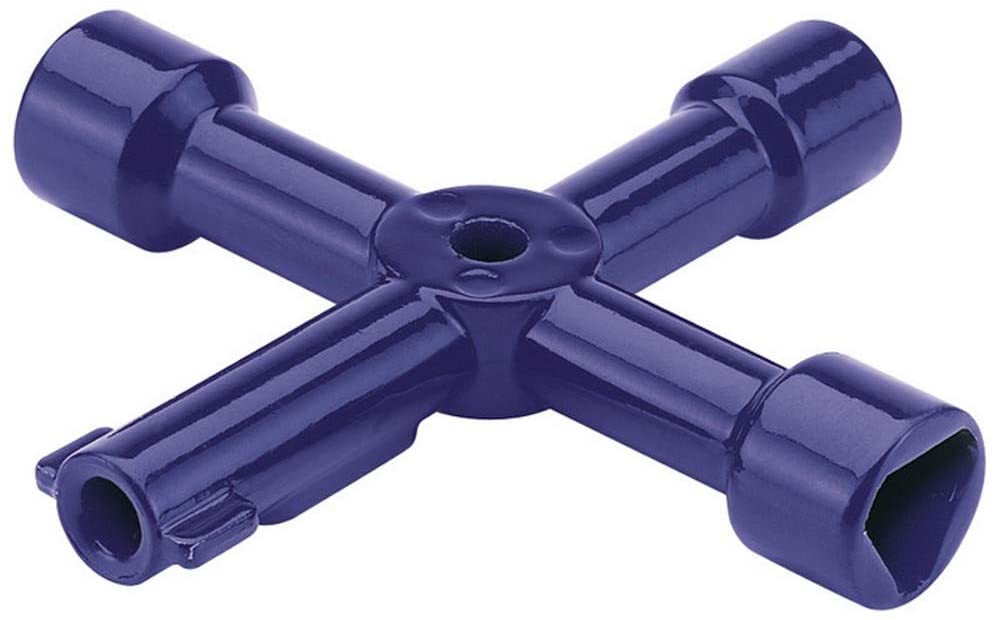 Draper 65393 4 Way Service Utility Key , Blue