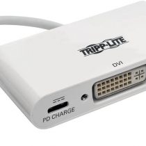 Tripp Lite U444-06N-DU-C USB-C (Type-C) to DVI Adapter with USB-A and USB-C PD Charging Ports, USB 3.1 Gen 1, Thunderbolt 3 Compatible, 1080p