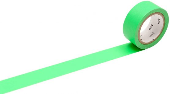MT MTFC1P05Z Fab Washi Masking Tape - Fluorescent Green