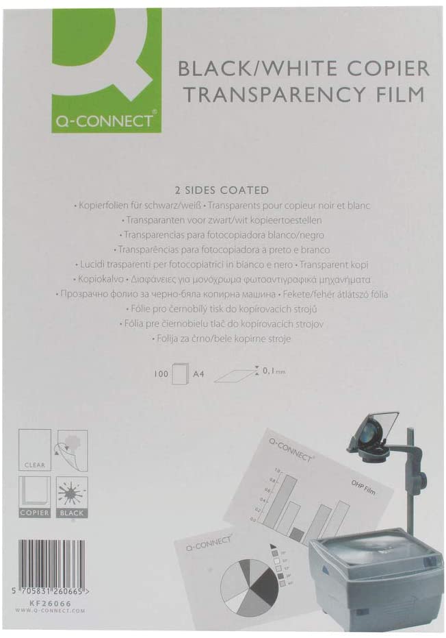 Q-Connect Clear Over Head Projector Film (Pack of 100), a4 - Image 2