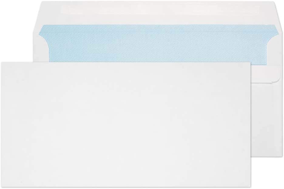 Blake Purely Everyday DL+ 121 x 235 mm 90 gsm Self Seal Wallet (16882) White - Pack of 1000, DL+ 114 x 235 mm