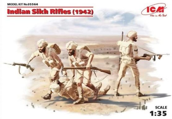 ICM ICM35564 1:35-Indian Sikh Rifles (1944) 4 Figs