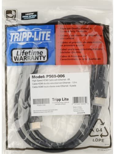Tripp Lite High Speed HDMI Cable with Ethernet, UHD 4K, Digital Video with Audio (M/M), 0.91 m (P569-003) - Image 3