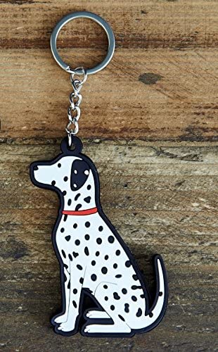 Sweet William Dalmatian Keyring, White
